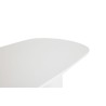 Table TF2404 210 × 120 cm Cementex blanc – design moderne à pied central