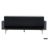 canapé-lit, Adana, tissu beige, tissu gris, canapé convertible, mousse froide, bois d’eucalyptus, meuble gain de place, couchage