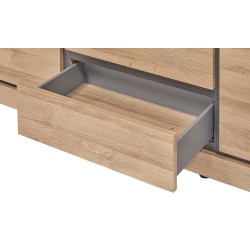 Salle à manger Marnix – buffet 2 portes + vitrine + table 200×100