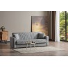 canapé-lit, Manisa, gris clair, clic-clac, convertible, tissu, gain de place, sofa-lit confortable, 2,5 places