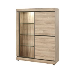 Salle à manger Marnix – buffet 2 portes + vitrine + table 200×100