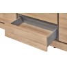 Buffet Marnix 189 cm French Oak marron – 2 portes + 3 tiroirs, décor bois