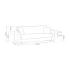 canapé-lit, Manisa, gris clair, clic-clac, convertible, tissu, gain de place, sofa-lit confortable, 2,5 places