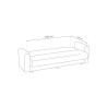 canapé-lit, Manisa, gris clair, clic-clac, convertible, tissu, gain de place, sofa-lit confortable, 2,5 places