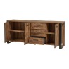 Buffet Onno 225 cm Tropix – 3 portes + 3 tiroirs, décor bois, fermeture douce