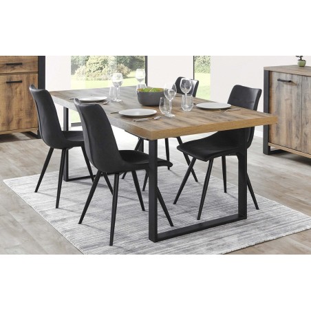 Table Onno 230×100 cm Tropix – plateau bois & pieds X métal
