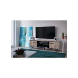 TV-meubel Wayne 151 cm – décor chêne et noir | meuble TV design