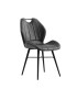 Chaise Bono gris – lot de 2 – assise tissu & piètement métal