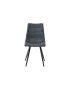 Chaise ST1804 noir – lot de 2 – simili cuir & métal