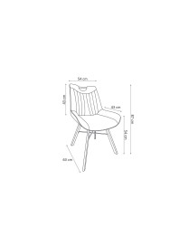 Chaise Pablo 9105 brun foncé – lot de 2 – design moderne & confort