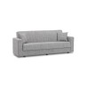 canapé-lit, Manisa, gris clair, clic-clac, convertible, tissu, gain de place, sofa-lit confortable, 2,5 places