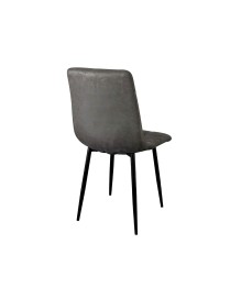 Balise titre : Lot de 4 chaises S140 gris – tissu & métal, design élégant