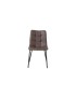 Set de 4 chaises Lucca brun – simili cuir & métal