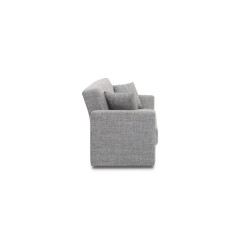 canapé-lit, Manisa, gris clair, clic-clac, convertible, tissu, gain de place, sofa-lit confortable, 2,5 places