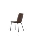 Set de 4 chaises Lucca brun – simili cuir & métal