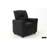 fauteuil enfant, Renée, relax enfant, simili-cuir PU, métal, noir, gris, rose, fauteuil ludique
