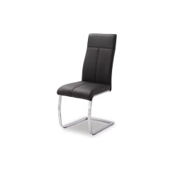 Chaise Elio 9615 noir – lot de 4 – simili cuir & métal swing