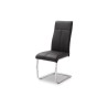 Chaise Elio 9615 noir – lot de 4 – simili cuir & métal swing
