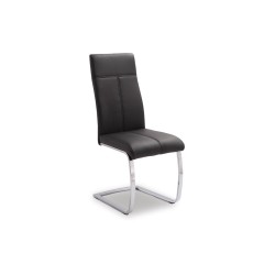 Chaise Elio 9615 noir – lot de 4 – simili cuir & métal swing