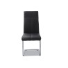 Chaise Elio 9615 noir – lot de 4 – simili cuir & métal swing
