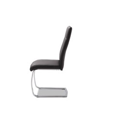 Chaise Elio 9615 noir – lot de 4 – simili cuir & métal swing