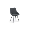 Chaise pivotante Mathias 90040 – tissu gris foncé & métal noir