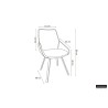 Chaise pivotante Mathias 90040 – tissu gris foncé & métal noir