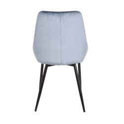 Chaise Mirano 9611 velours bleu – lot de 2 – mobilier belge élégant