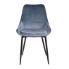Chaise Mirano 9611 velours bleu – lot de 2 – mobilier belge élégant