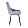 Chaise Mirano 9611 velours bleu – lot de 2 – mobilier belge élégant