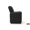fauteuil enfant, Renée, relax enfant, simili-cuir PU, métal, noir, gris, rose, fauteuil ludique