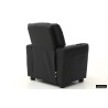 fauteuil enfant, Renée, relax enfant, simili-cuir PU, métal, noir, gris, rose, fauteuil ludique