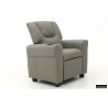 fauteuil enfant, Renée, relax enfant, simili-cuir PU, métal, noir, gris, rose, fauteuil ludique