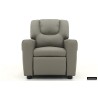 fauteuil enfant, Renée, relax enfant, simili-cuir PU, métal, noir, gris, rose, fauteuil ludique