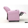 fauteuil enfant, Renée, relax enfant, simili-cuir PU, métal, noir, gris, rose, fauteuil ludique