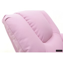 fauteuil enfant, Renée, relax enfant, simili-cuir PU, métal, noir, gris, rose, fauteuil ludique