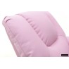 fauteuil enfant, Renée, relax enfant, simili-cuir PU, métal, noir, gris, rose, fauteuil ludique