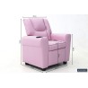 fauteuil enfant, Renée, relax enfant, simili-cuir PU, métal, noir, gris, rose, fauteuil ludique