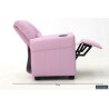 fauteuil enfant, Renée, relax enfant, simili-cuir PU, métal, noir, gris, rose, fauteuil ludique