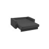 canapé-lit, Siena, tissu gris, anthracite, coffre de rangement, convertible, canapé gain de place, couchage 145×195, canapé mode