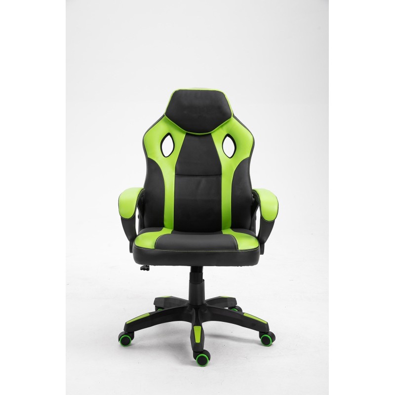 Chaise de bureau Spike 9810 (Vert/Noir) – Confort gaming