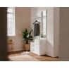 Meuble d’entrée Image 41B – Mélamine blanche, miroir, penderie