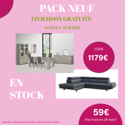 Pack Neuf – Ensemble salon et salle à manger moderne – Livraison gratuite