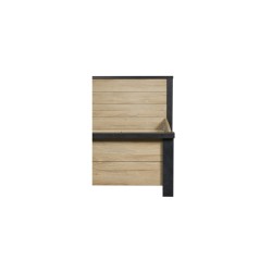 Lit Phaedra 160 × 200 cm – Décor chêne français & nox – Meuble chambre adulte