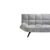 canapé-lit, convertible, canapé 2 places, petit espace, mousse froide, bois eucalyptus, gris clair, BURSA