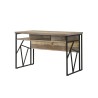 Bureau MTL‑39 imitation chêne – 3 niches – Conception compacte et pratique