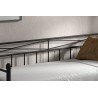 Lit "Sablo" 90×200 métal avec sommier — blanc ou noir
