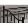 Lit "Sablo" 90×200 métal avec sommier — blanc ou noir