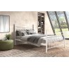 Lit Sacha métal 90-200 / 140-200 / 160-200 avec sommier – blanc ou noir