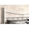 Lit Sacha métal 90-200 / 140-200 / 160-200 avec sommier – blanc ou noir
